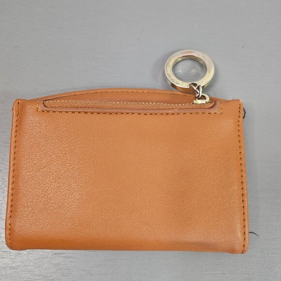 Steve Madden Tan Faux Leather Wallet With Card Slots & Key Ring - Picture 3 of 7
